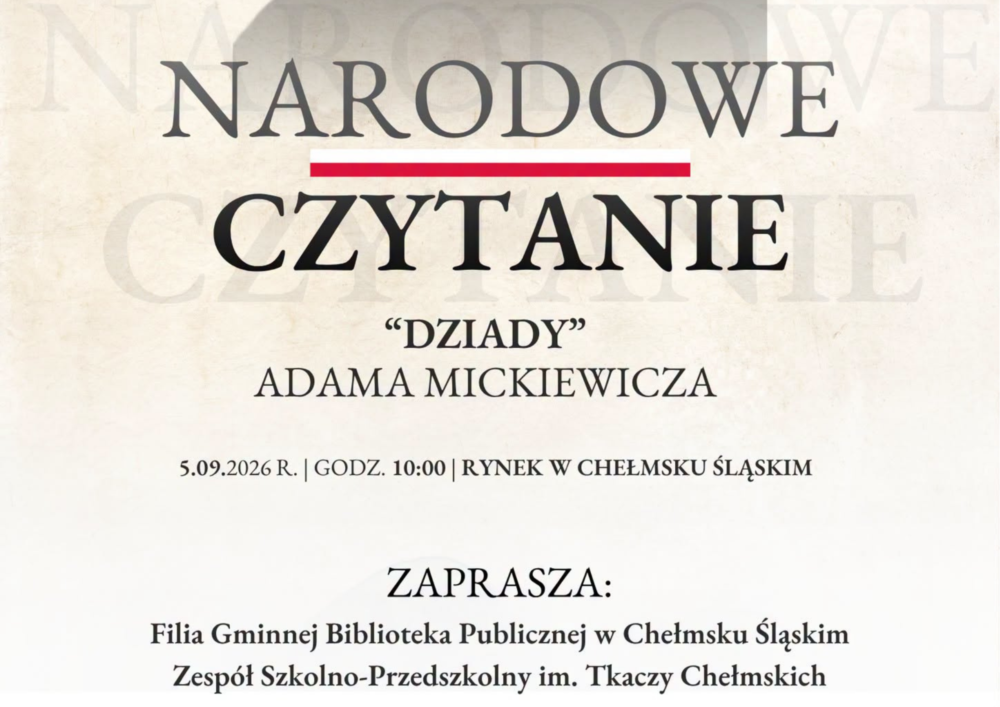 Narodowe Czytanie w Chełmsku Śląskim